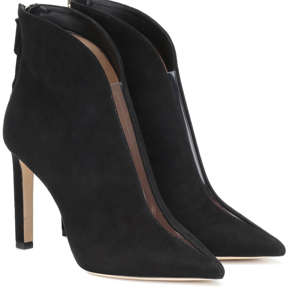 NWT JIMMY CHOO BOWIE BOOTIES - black suede